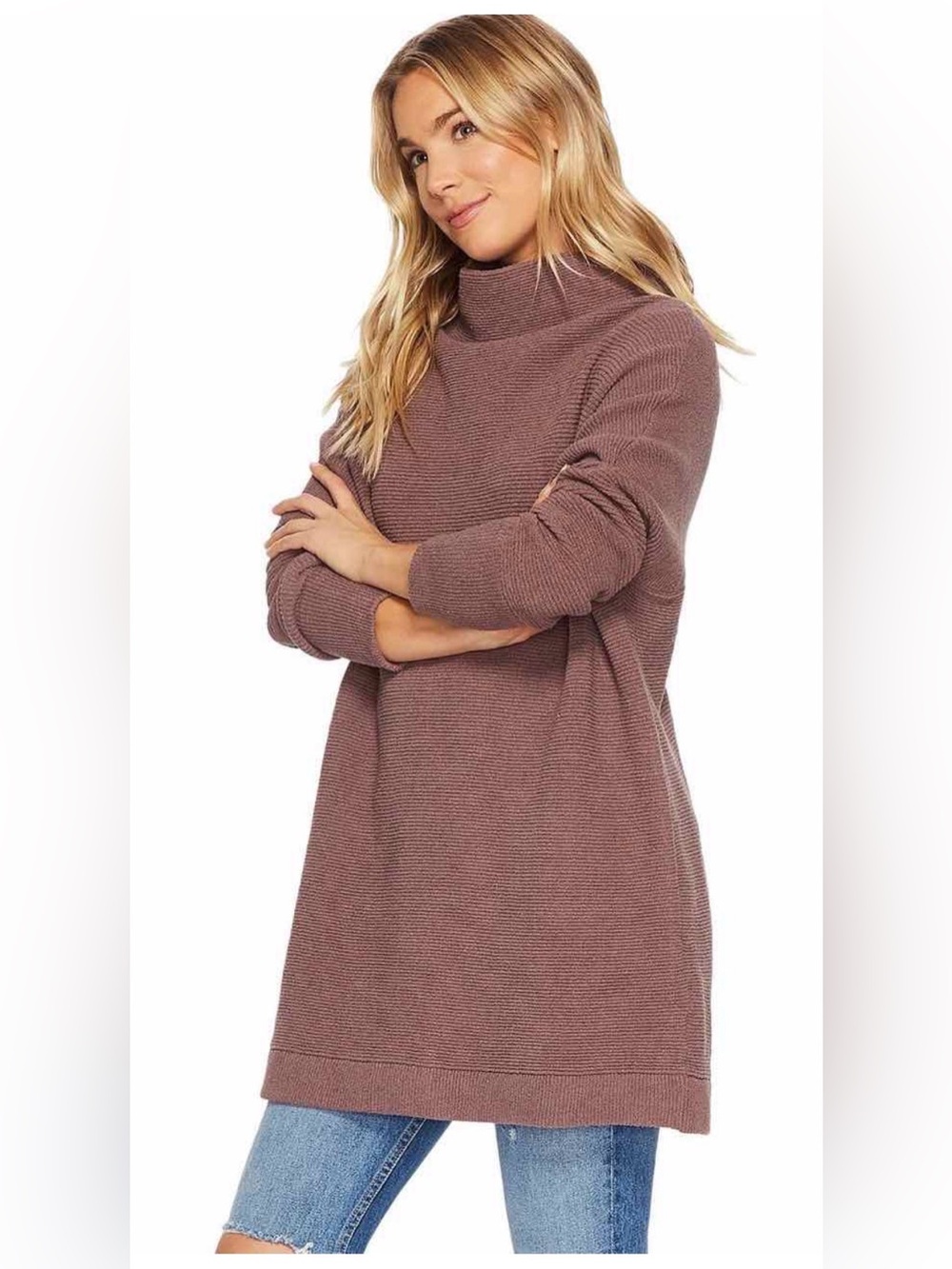 Free People Ottoman Slouchy Tunic in Nutmeg - sz L